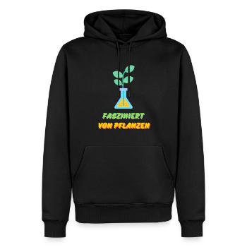 Fasziniert von Pflanzen - Männer Premium Bio Hoodie - Schwarz - Vorne - Nico (187cm)