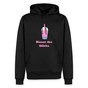 Blasen des Glücks - Männer Premium Bio Hoodie - Schwarz - Vorne - Nico (187cm)
