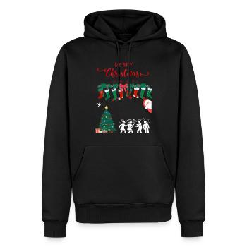 Merry Christmas - Men’s Premium Organic Hoodie - black - Front - Nico (187cm)
