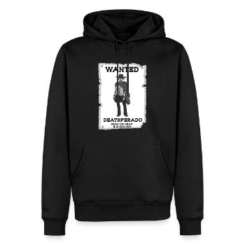 Cowboy squelette - Sweat à capuche Premium bio Homme - noir - Devant - Nico (187cm)