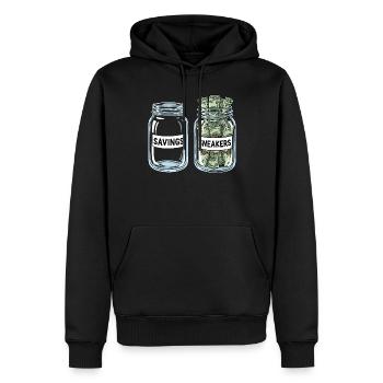 Sneakerhead Money Jars Collector Culture Amour - Sweat à capuche Premium bio Homme - noir - Devant - Nico (187cm)
