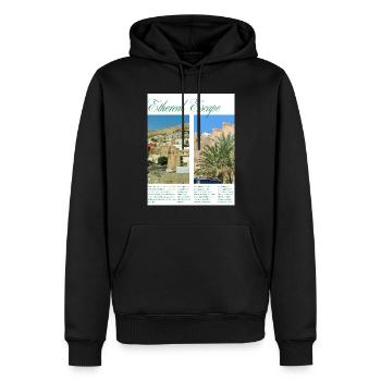 URBEX_PESCADERIA - Männer Premium Bio Hoodie - Schwarz - Vorne - Nico (187cm)