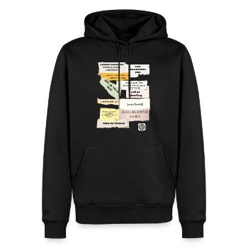 Your daily dose of motivation... in the mirror - Men’s Premium Organic Hoodie - black - Front - Nico (187cm)