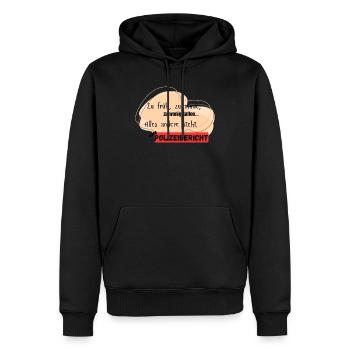 Rapport de police drôle - Sweat à capuche Premium bio Homme - noir - Devant - Nico (187cm)