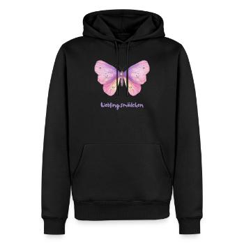 Butterfly – Design de papillon magique - Sweat à capuche Premium bio Homme - noir - Devant - Nico (187cm)