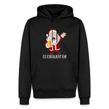 Ça s’intensifie de toute façon – Édition 🎄🎉 fête de Noël - Sweat à capuche Premium bio Homme - noir - Devant - Nico (187cm)