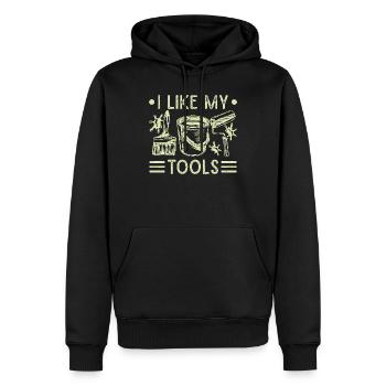 House Painter Dad Unique Gifts - Men’s Premium Organic Hoodie - black - Front - Nico (187cm)