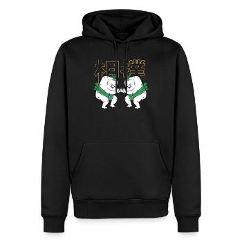 sumo - Sweat à capuche Premium bio Homme - noir - Devant - Nico (187cm)