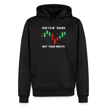 Finance Stocks Money Trading Bitcoin Capital - Men’s Premium Organic Hoodie - black - Front - Nico (187cm)