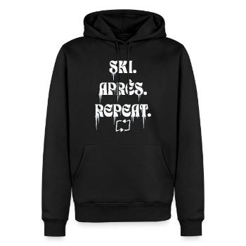 Ski Après Repeat - Sweat à capuche Premium bio Homme - noir - Devant - Nico (187cm)