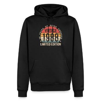 Vintage 1988 Limited Edition 38. Geburtstag - Männer Premium Bio Hoodie - Schwarz - Vorne - Nico (187cm)