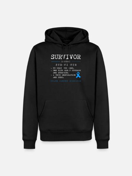 Darm Krebs Dickdarm - Männer Premium Bio Hoodie - Schwarz