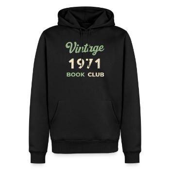 Vintage 1971 Book Club Retro Geburtsjahr Geschenk - Männer Premium Bio Hoodie - Schwarz - Vorne - Nico (187cm)