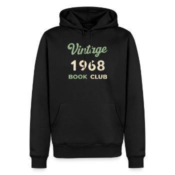 Vintage 1968 Book Club Retro Geburtsjahr Geschenk - Männer Premium Bio Hoodie - Schwarz - Vorne - Nico (187cm)