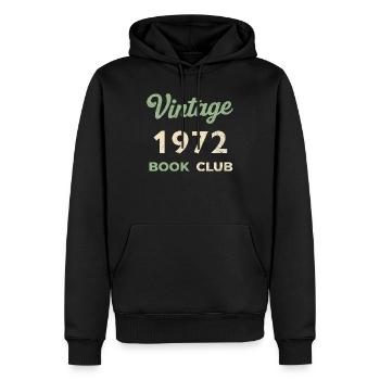Vintage 1972 Book Club Retro Geburtsjahr Geschenk - Männer Premium Bio Hoodie - Schwarz - Vorne - Nico (187cm)