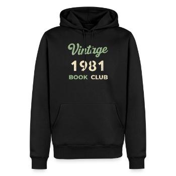 Vintage 1981 Book Club Retro Geburtsjahr Geschenk - Männer Premium Bio Hoodie - Schwarz - Vorne - Nico (187cm)