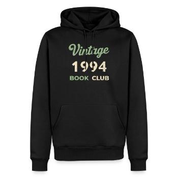 Vintage 1994 Book Club Retro Birth Year Gift - Men’s Premium Organic Hoodie - black - Front - Nico (187cm)