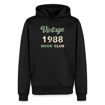 Vintage 1988 Book Club Retro Geburtsjahr Geschenk - Männer Premium Bio Hoodie - Schwarz - Vorne - Nico (187cm)