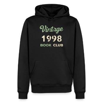 Vintage 1998 Book Club Retro Geburtsjahr Geschenk - Männer Premium Bio Hoodie - Schwarz - Vorne - Nico (187cm)