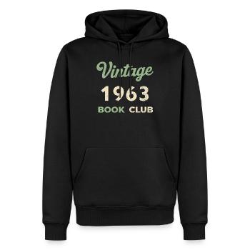 Vintage 1963 Book Club Retro Geburtsjahr Geschenk - Männer Premium Bio Hoodie - Schwarz - Vorne - Nico (187cm)