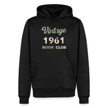 Vintage 1961 Book Club Retro Geburtsjahr Geschenk - Männer Premium Bio Hoodie - Schwarz - Vorne - Nico (187cm)