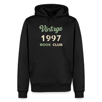 Vintage 1997 Book Club Retro Geburtsjahr Geschenk - Männer Premium Bio Hoodie - Schwarz - Vorne - Nico (187cm)