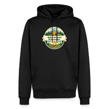 Natur ist mein Ruhemodus - Männer Premium Bio Hoodie - Schwarz - Vorne - Nico (187cm)
