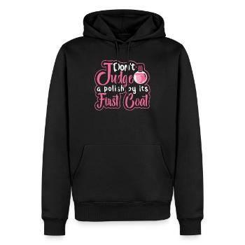 Nageldesigner Nageldesignerin Kosmetik Nagelstudio - Männer Premium Bio Hoodie - Schwarz - Vorne - Nico (187cm)