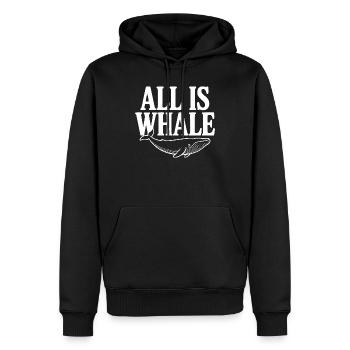 Tout est une baleine - Sweat à capuche Premium bio Homme - noir - Devant - Nico (187cm)