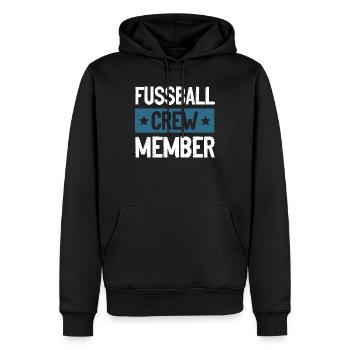 Équipe de football - Sweat à capuche Premium bio Homme - noir - Devant - Nico (187cm)