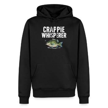 Crappie Flüsterer Fischmotiv - Männer Premium Bio Hoodie - Schwarz - Vorne - Nico (187cm)