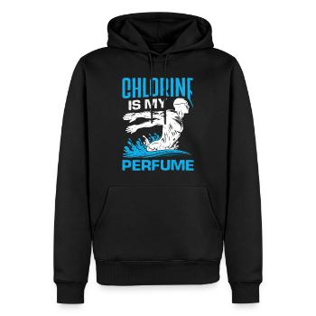 Lustige Schwimmer Sprüche & Schwimmverein Design - Männer Premium Bio Hoodie - Schwarz - Vorne - Nico (187cm)