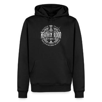 Sang païen v2 - Sweat à capuche Premium bio Homme - noir - Devant - Nico (187cm)