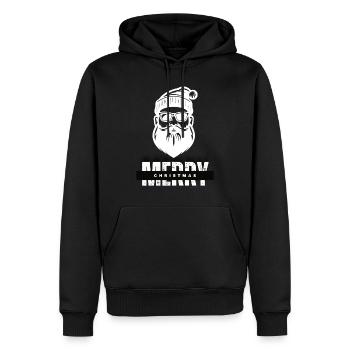 Merry Christmas Weihnachtsmann Geschenk - Männer Premium Bio Hoodie - Schwarz - Vorne - Nico (187cm)