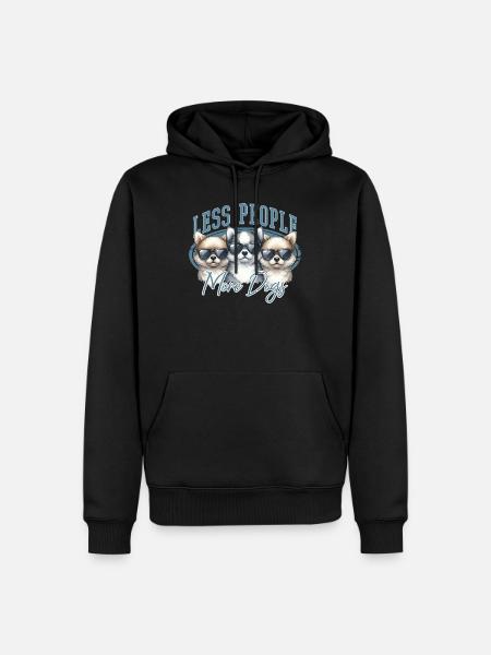 Hunde Spruch - Männer Premium Bio Hoodie - Schwarz