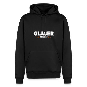 Glaser Geselle Glaser Geselle Geschenk - Männer Premium Bio Hoodie - Schwarz - Vorne - Nico (187cm)