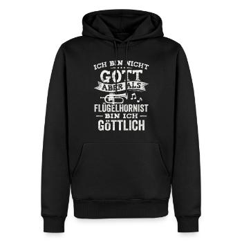 Flügelhorn Blasmusik Musiker Blasinstrument Lustig - Männer Premium Bio Hoodie - Schwarz - Vorne - Nico (187cm)
