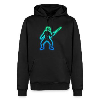 Escrime Escrime Escrime Enfants Hommes Escrime - Sweat à capuche Premium bio Homme - noir - Devant - Nico (187cm)