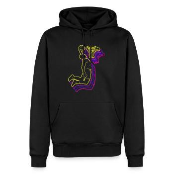 Basketballer Herren Basketball Jungen - Männer Premium Bio Hoodie - Schwarz - Vorne - Nico (187cm)