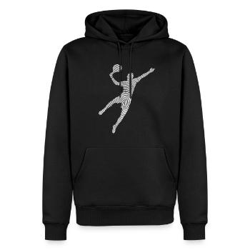 Padel Tennis Padel Joueurs Padel Homme - Sweat à capuche Premium bio Homme - noir - Devant - Nico (187cm)