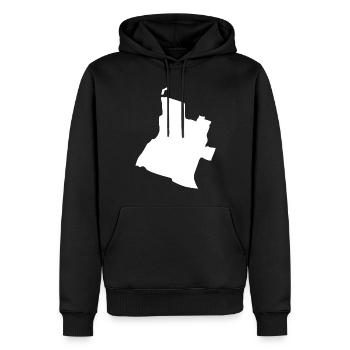 Angola Landkarte Flagge - Männer Premium Bio Hoodie - Schwarz - Vorne - Nico (187cm)