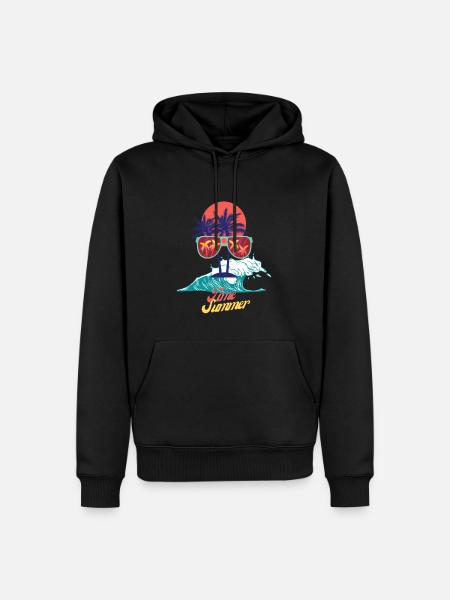 Heure d’été I - Sweat à capuche Premium bio Homme - noir