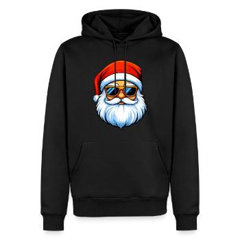 Cooler Weihnachtsmann / Weihnachten - Männer Premium Bio Hoodie - Schwarz - Vorne - Nico (187cm)