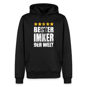 Bester Imker Der Welt Vintage - Männer Premium Bio Hoodie - Schwarz - Vorne - Nico (187cm)