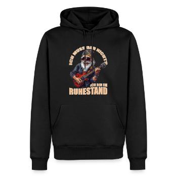 Rentner 2024 Ich muss gar nichts, tolles Ruhestand - Männer Premium Bio Hoodie - Schwarz - Vorne - Nico (187cm)
