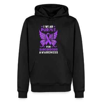 Sarkoidose - Männer Premium Bio Hoodie - Schwarz - Vorne - Nico (187cm)