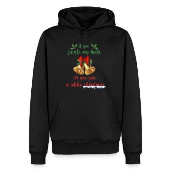 If you jingle my bells get a white christmas - Men’s Premium Organic Hoodie - black - Front - Nico (187cm)