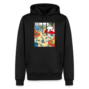 The Smurfs Schlumpfdorf Schlumpfhausen - Men’s Premium Organic Hoodie - black - Front - Nico (187cm)