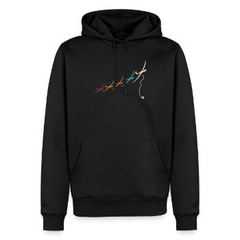 Segelflieger Segelflug Segelfliegen - Männer Premium Bio Hoodie - Schwarz - Vorne - Nico (187cm)