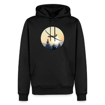 Segelflieger Segelfliegen Segelflugzeug - Männer Premium Bio Hoodie - Schwarz - Vorne - Nico (187cm)
